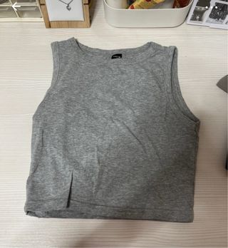 Top corto gris - SHEIN