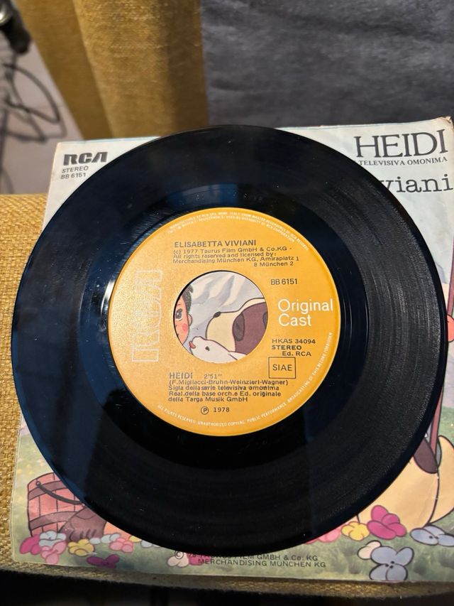 Singolo 45 giri Heidi - Elisabetta Viviani