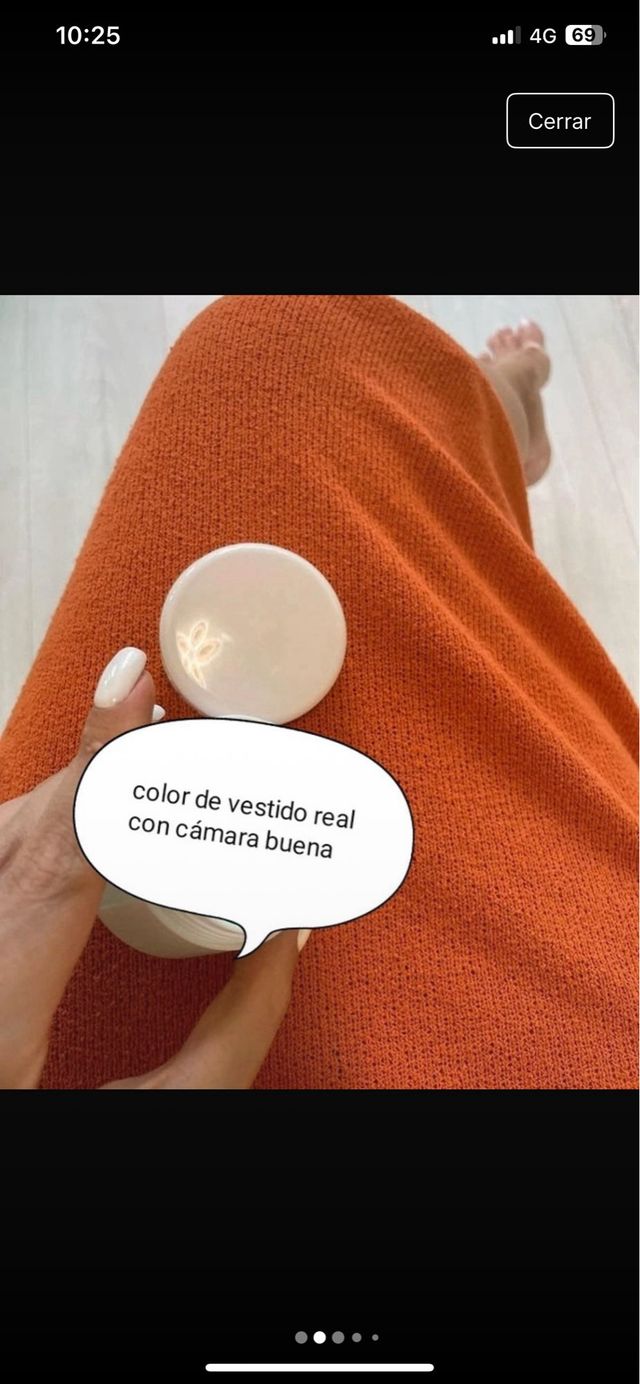 Vestido Mango naranja talla S-M