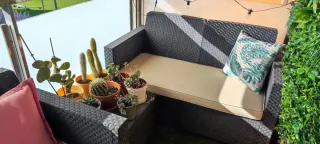 Conjunto exterior 2 sofas, mesita y uno grande