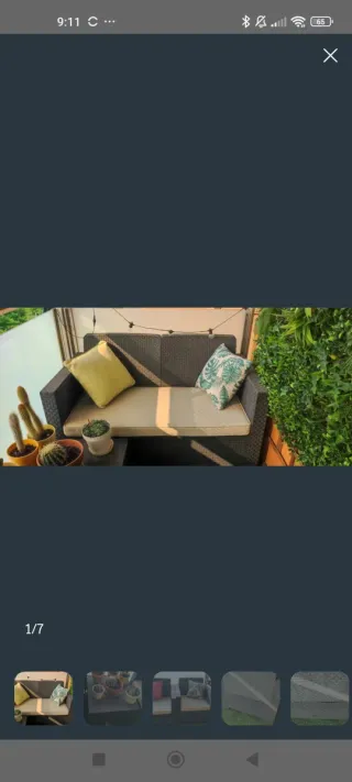 Conjunto exterior 2 sofas, mesita y uno grande