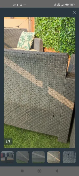 Conjunto exterior 2 sofas, mesita y uno grande