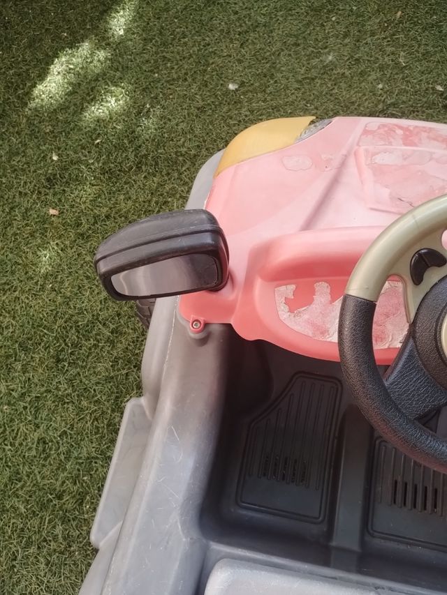Coche eléctrico infantil rosa, batería nueva