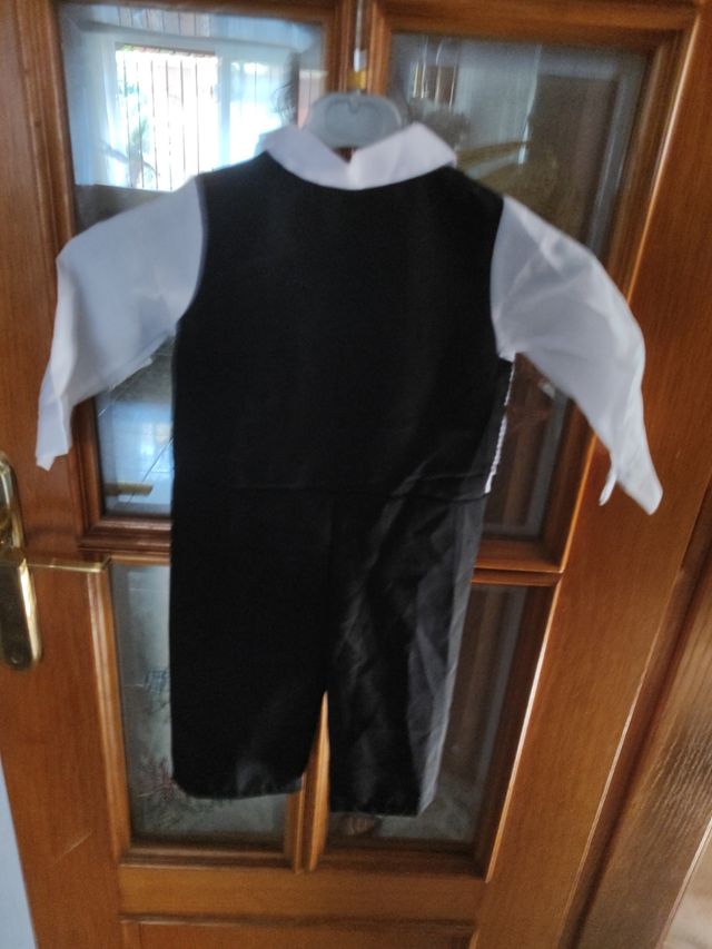 Traje Bebé niño elegante blanco-negro