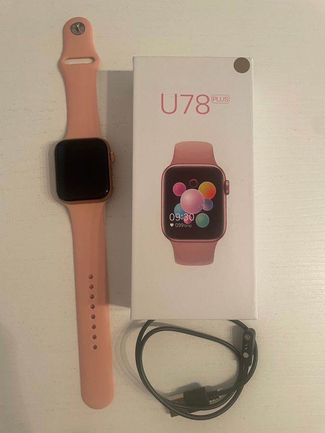 Reloj inteligente U78 Plus rosa