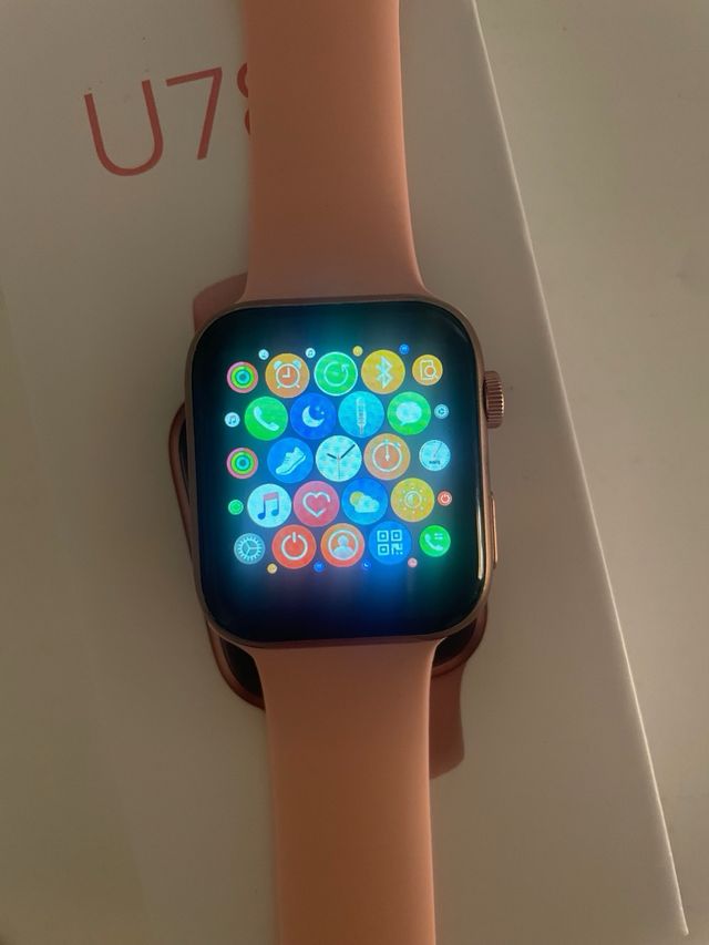 Reloj inteligente U78 Plus rosa