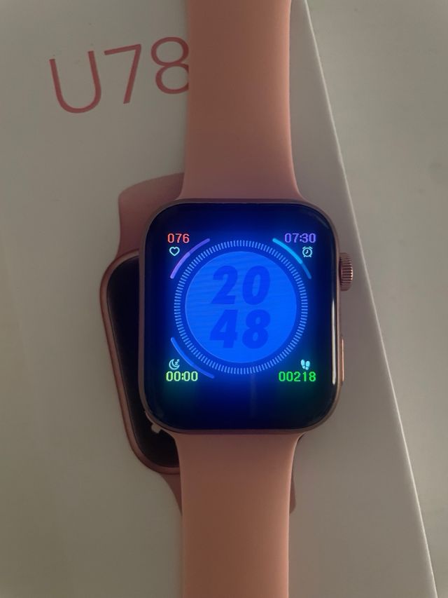 Reloj inteligente U78 Plus rosa