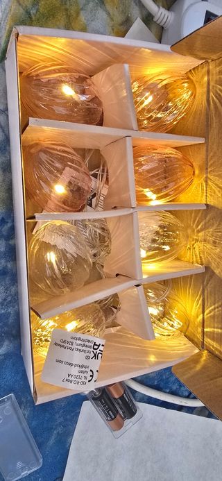 Luci LED KSD - 8 lampadine vetro arancio

