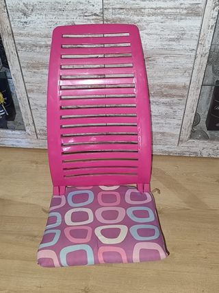 Silla plegable piscina rosa