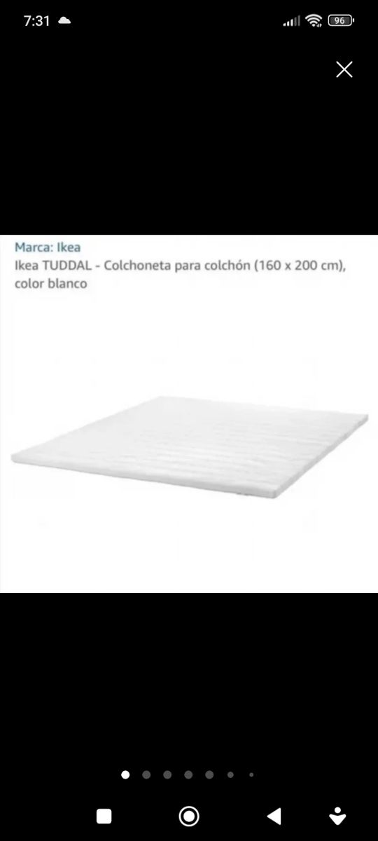 Colchóncillo o sobre colchón IKEA Tuddal
