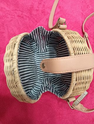 Bolso mimbre redondo Gioseppo