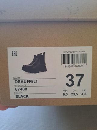 Botines Gioseppo negros, talla 37