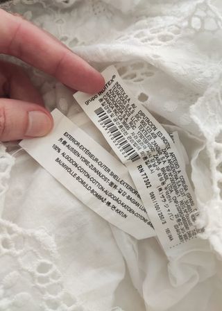 Vestido blanco Zara - Talla S