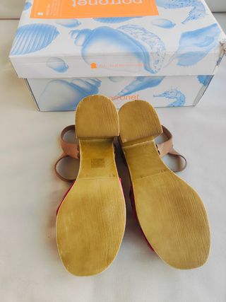 Sandalias plataforma tacón rosa