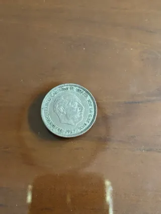 Moneda 25 pesetas España Franco 1957 estrella 64*