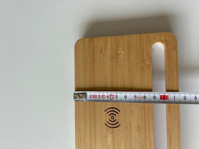 Base carga inalámbrica bambú