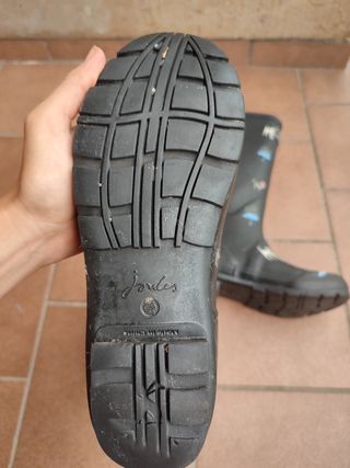 Botas lluvia Joules negras altas T39