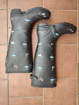 Botas lluvia Joules negras altas T39