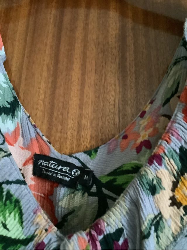 Vestido Natura floral azul