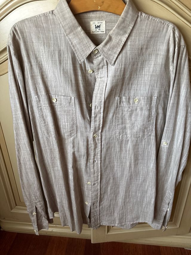 Camicia Lee beige uomo - lino