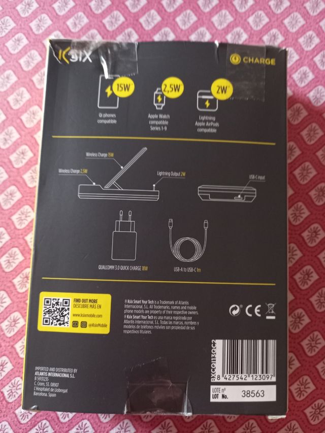 Cargador inalámbrico 3 en 1