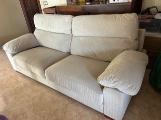 Sofa  3 plazas beige - como nuevo