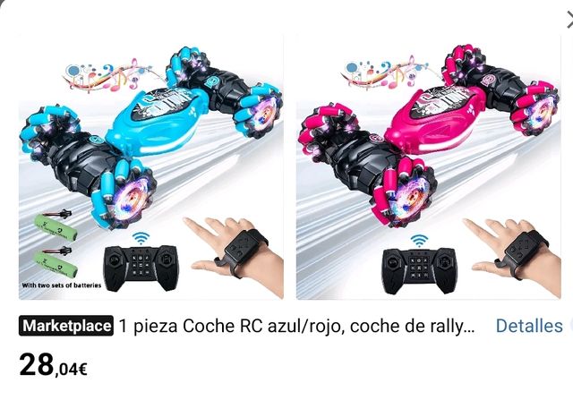 Coche acrobático RC 4x4 con mando de muñeca