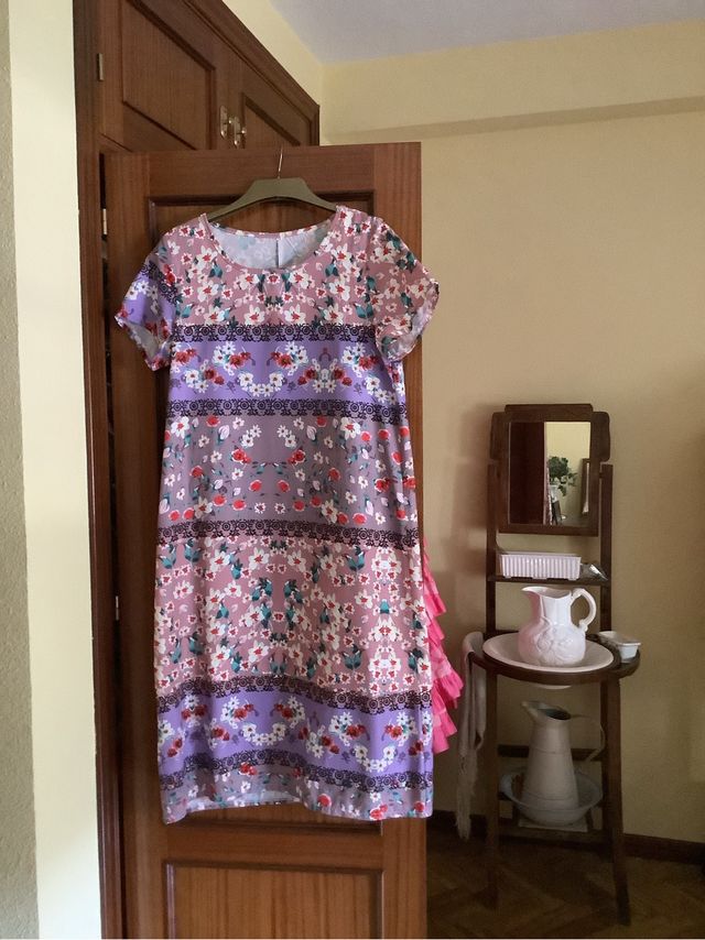 Vestido floral - Rosa y Lila