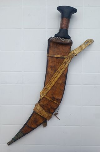 Antico coltello africano dancalese coloniale