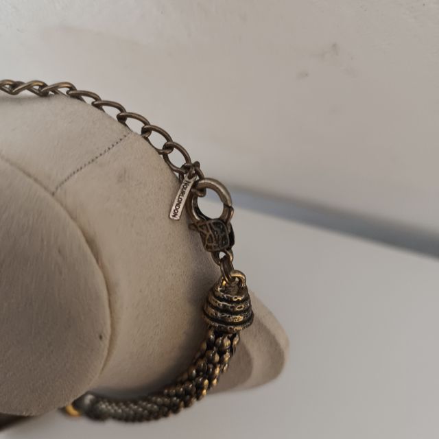 Collar dorado corazón vintage