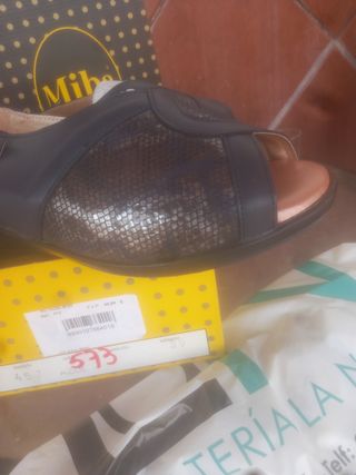 Sandalias Miba Piel azul