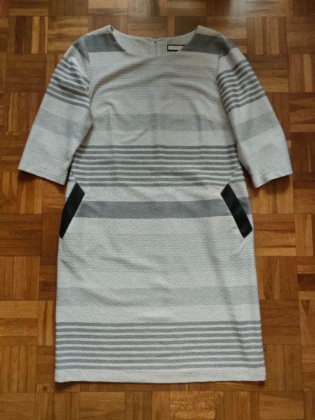 vestido XL gris rayas