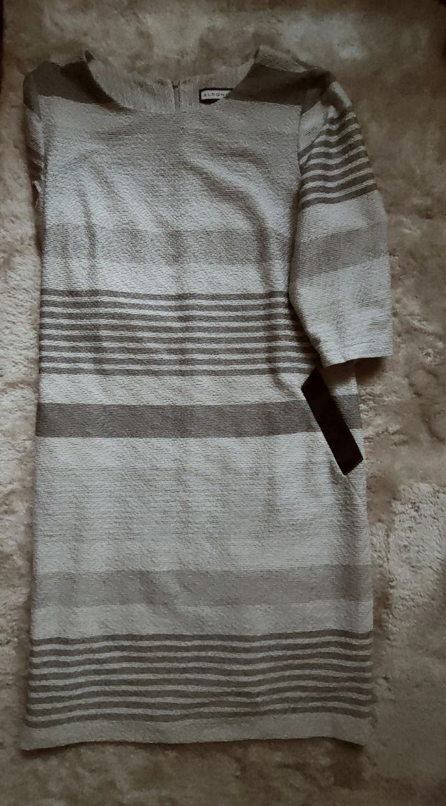 vestido XL gris rayas