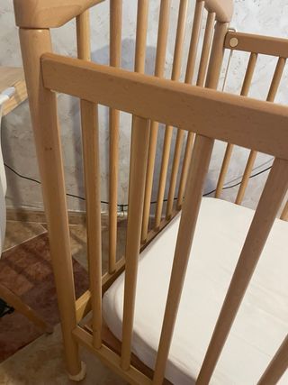 Cuna bebé madera
