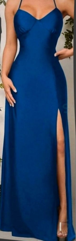 Vestito lungo blu elegante