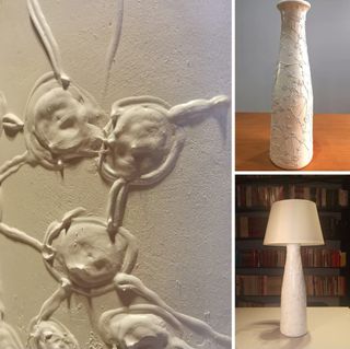 Lampada & Vaso Ceramica Vintage