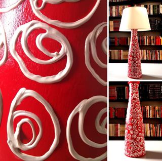Lampada & Vaso Ceramica Vintage
