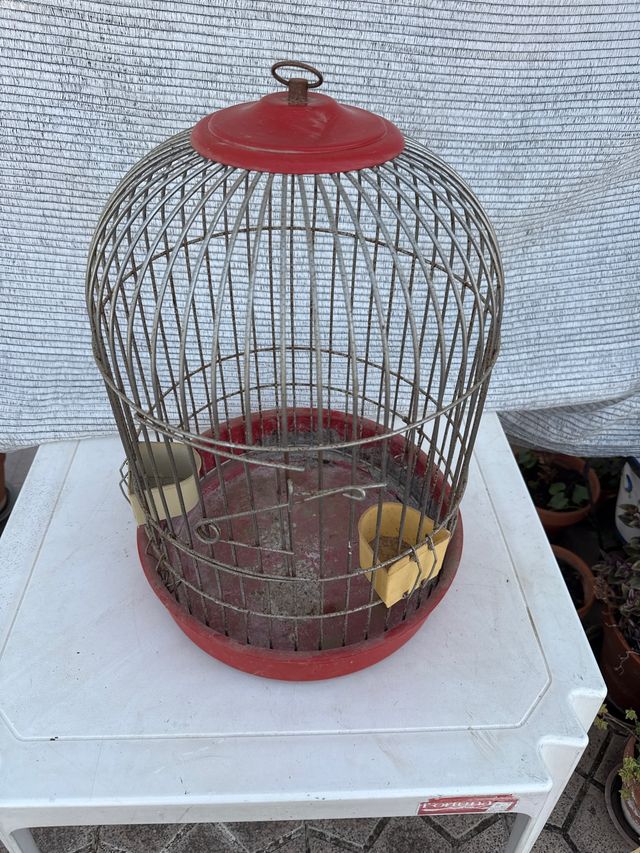 Jaula pajaros vintage redonda