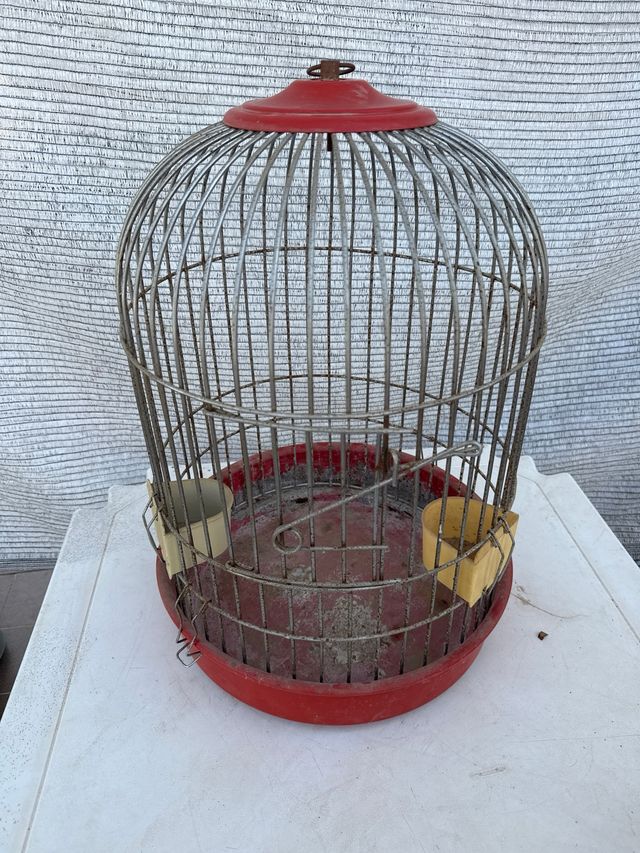 Jaula pajaros vintage redonda