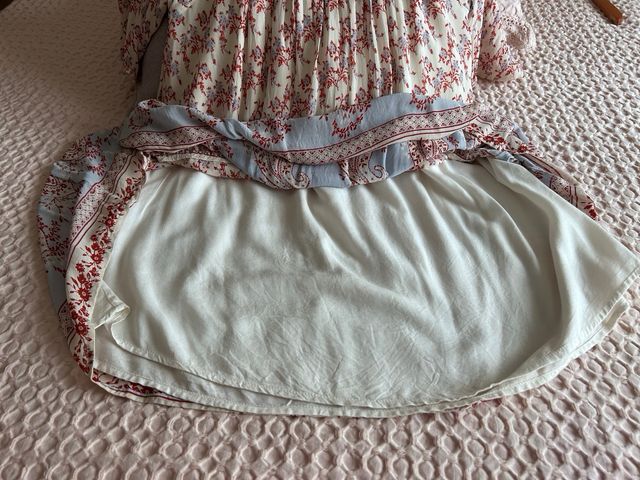 Vestido blanco y azul - corto