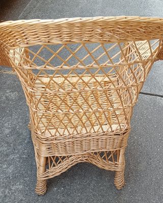 Sillón mimbre vintage - restaurar