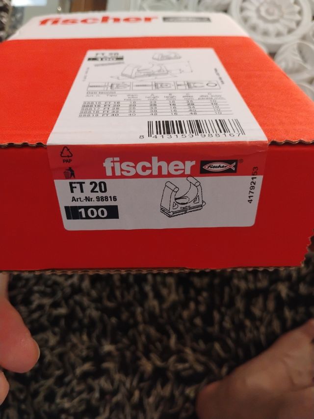 100 Abrazaderas Fischer FT20