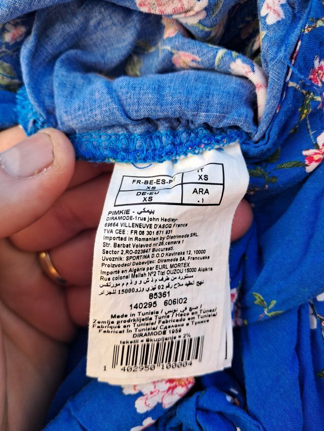 Tuta Playsuit Elegante Pimkie Floreale Blu XS