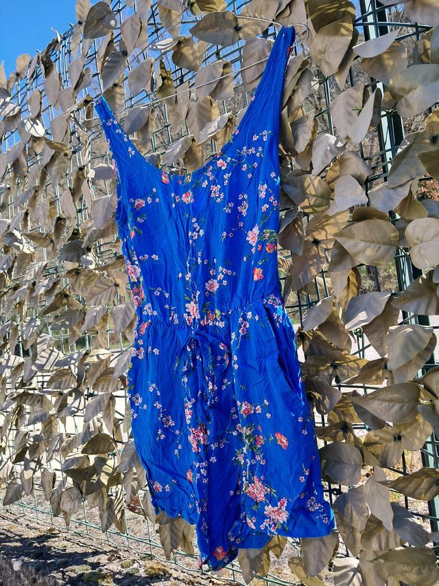 Tuta Playsuit Elegante Pimkie Floreale Blu XS