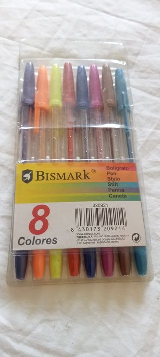 Bolígrafos Bismark - 8 Colores
