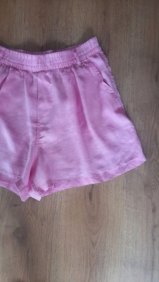 Shorts Lino Zara M/L Rosa