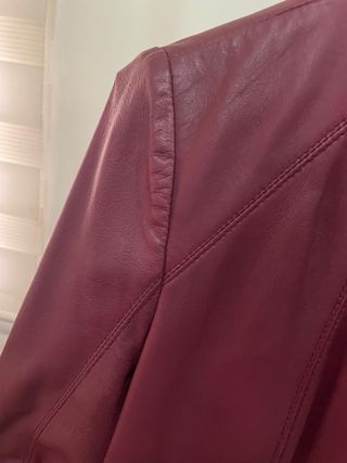 Chaqueta Mango Piel Roja
