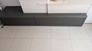 Mueble salón modular - Gris/Blanco