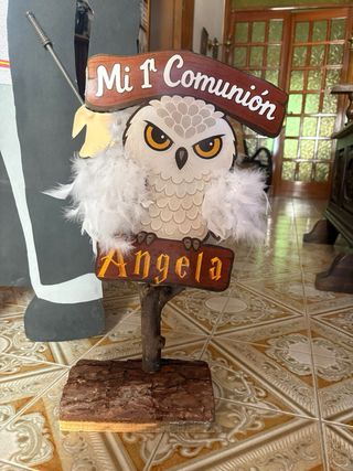 Decoración comunión: Harry Potter y búho