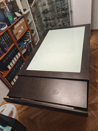 Mesa Salón Comedor Cristal - Madera